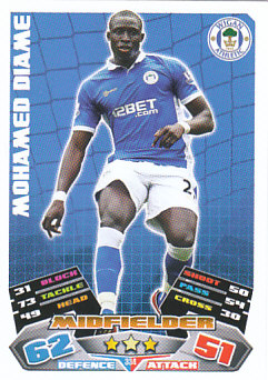 Mohamed Diame Wigan Athletic 2011/12 Topps Match Attax #334